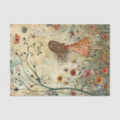 MEISJE IN DE TUIN DECOUPAGE TISSUEPAPIER (Voorkant)