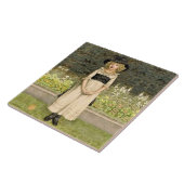 Meisje in de tuin Kate Greenaway Tegeltje (Zijkant)