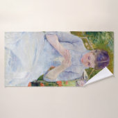 Meisje in de tuin, Mary Cassatt Badhanddoek (Badhanddoek)