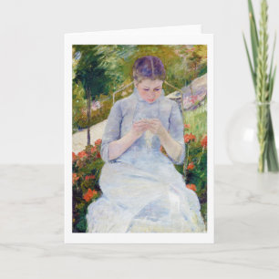 Meisje in de tuin, Mary Cassatt Kaart