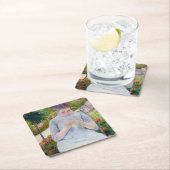 Meisje in de tuin, Mary Cassatt Kartonnen Onderzetters (Insitu)