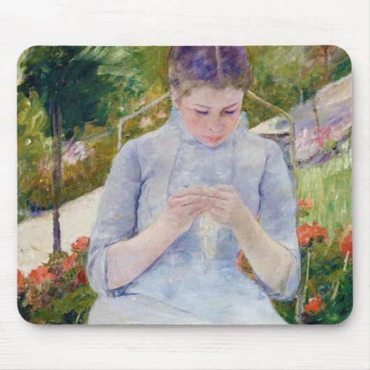 Meisje in de tuin, Mary Cassatt Muismat (Voorkant)
