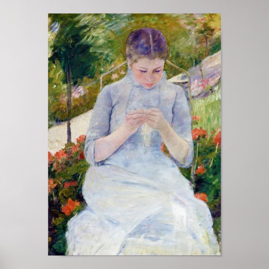 Meisje in de tuin, Mary Cassatt Poster (Voorkant)