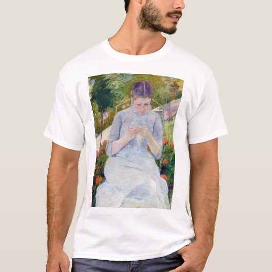 Meisje in de tuin, Mary Cassatt T-shirt (Voorkant)