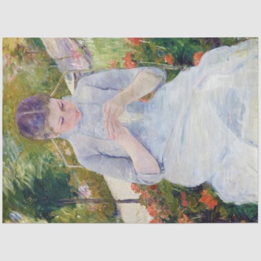 Meisje in de tuin, Mary Cassatt Tissuepapier (Voorkant)