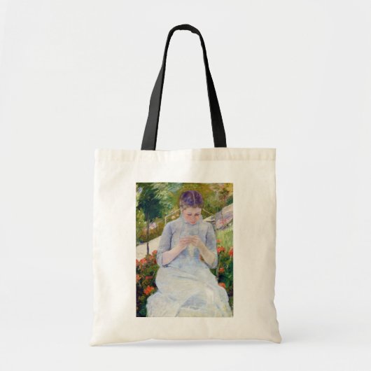 Meisje in de tuin, Mary Cassatt Tote Bag (Voorkant)