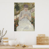 Meisje in de tuin van Mary Cassatt Poster (Keuken)
