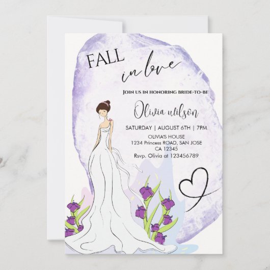 Meisje in de tuin Vrijgezellenfeest - Elegante Blo Kaart (Voorkant)