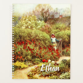 Meisje in de Victoriaans tuin van Luscious Planner