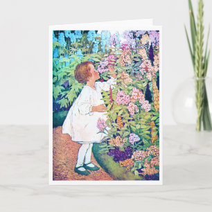 Meisje in de Vloertuin, Jessie Willcox Smith Kaart