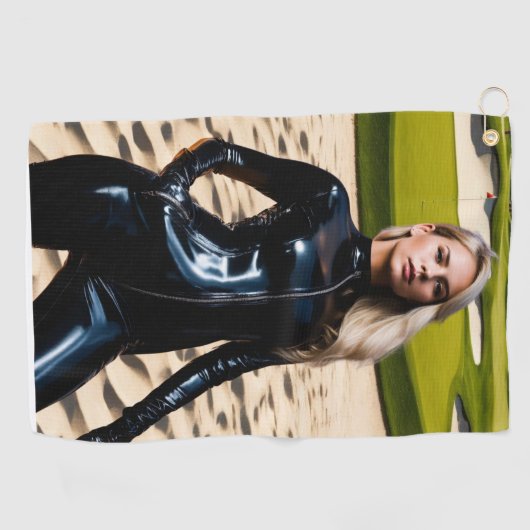 Meisje in de Zandval Golfhanddoek (Horizontaal)