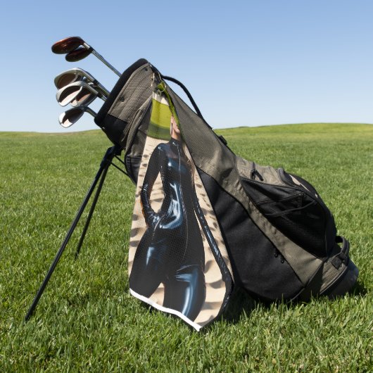 Meisje in de Zandval Golfhanddoek (Groen)