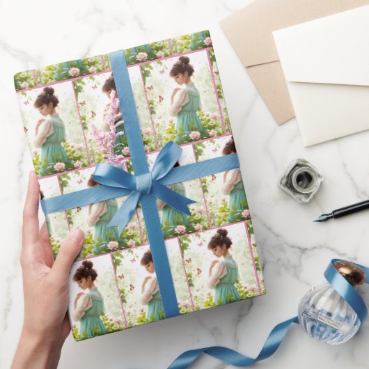 meisje in de zomertuin cadeaupapier (Geschenken)