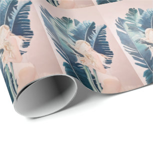 Meisje in een badpak olieverfschilderij cadeaupapier