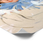 Meisje in een blauwe Bonnet, Mary Cassatt Poster (Hoek)