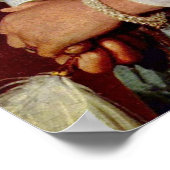 Meisje in een blauwe jurk van Johannes Verspronck Poster (Hoek)