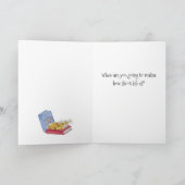 Meisje in een blauwe stoel? kaart (Binnen)