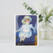 Meisje in een blauwe stoel, Mary Cassatt Briefkaart (Staand voorkant)