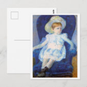 Meisje in een blauwe stoel, Mary Cassatt Briefkaart (Voorkant / Achterkant)