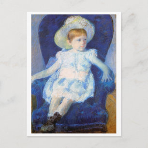 Meisje in een blauwe stoel, Mary Cassatt Briefkaart