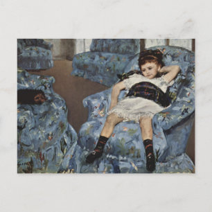 Meisje in een blauwe stoel, Mary Cassatt Briefkaart
