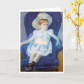 Meisje in een blauwe stoel, Mary Cassatt Kaart (Gele Bloem)