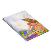 Meisje in een bloemenkamp notitieboek (Rechterzijde)