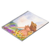 Meisje in een bloemenkamp notitieboek (Linkerzijde)