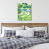 Meisje in een boot met ganzen van Berthe Morisot Canvas Afdruk (Insitu (Slaapkamer))