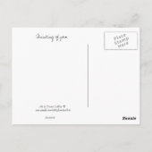 Meisje in een Briefkaart van een Rode Dress (Achterkant)