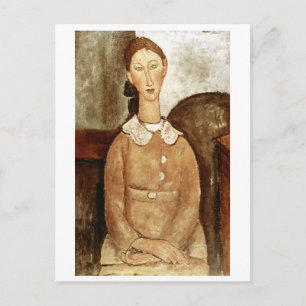 Meisje in een gele jurk, Modigliani Briefkaart