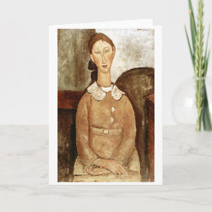 Meisje in een gele jurk, Modigliani Kaart