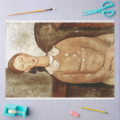 Meisje in een gele jurk, Modigliani Tissuepapier (Craft)