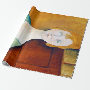 Meisje in een groene blouse, Modigliani Cadeaupapier