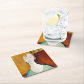 Meisje in een groene blouse, Modigliani Kartonnen Onderzetters (Insitu)