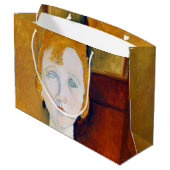 Meisje in een groene blouse, Modigliani Large Gift Groot Cadeauzakje (Achterkant Gekanteld)