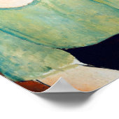 Meisje in een groene blouse, Modigliani Poster (Hoek)