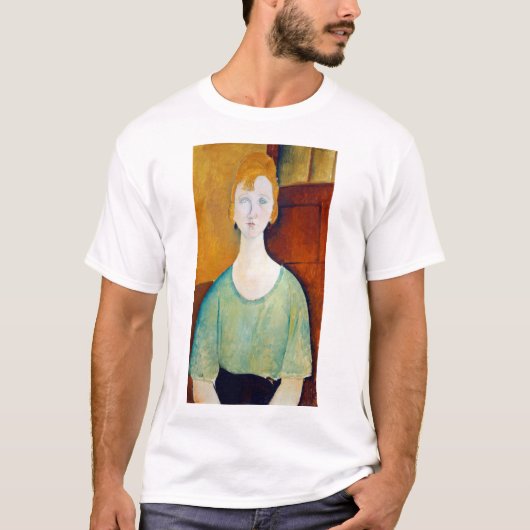 Meisje in een groene blouse, Modigliani T-shirt (Voorkant)