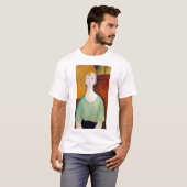 Meisje in een groene blouse, Modigliani T-shirt (Voorkant volledig)