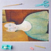 Meisje in een groene blouse, Modigliani Tissuepapier (Craft)