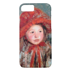 Meisje in een groot rood Pet, Mary Cassatt iPhone 8/7 Hoesje
