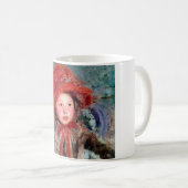 Meisje in een groot rood Pet, Mary Cassatt Koffiemok (Voorkant rechts)