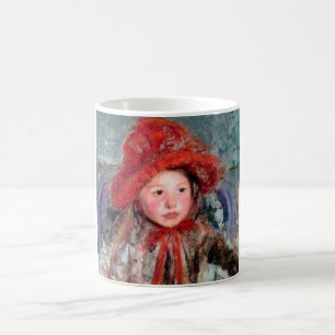 Meisje in een groot rood Pet, Mary Cassatt Koffiemok