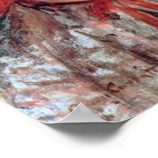 Meisje in een groot rood Pet, Mary Cassatt Poster (Hoek)