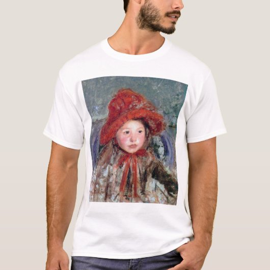 Meisje in een groot rood Pet, Mary Cassatt T-shirt (Voorkant)