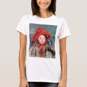 Meisje in een groot rood Pet, Mary Cassatt T-shirt (Voorkant)