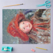 Meisje in een groot rood Pet, Mary Cassatt Tissuepapier (Craft)