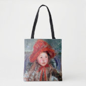 Meisje in een groot rood Pet, Mary Cassatt Tote Bag (Voorkant)