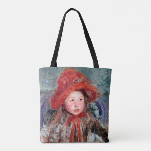Meisje in een groot rood Pet, Mary Cassatt Tote Bag
