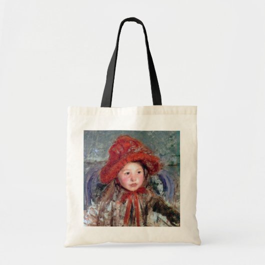 Meisje in een groot rood Pet, Mary Cassatt Tote Bag (Voorkant)